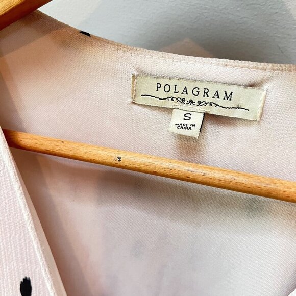 Polagram White Polka Dot Wrap Dress S - Picture 2 of 4